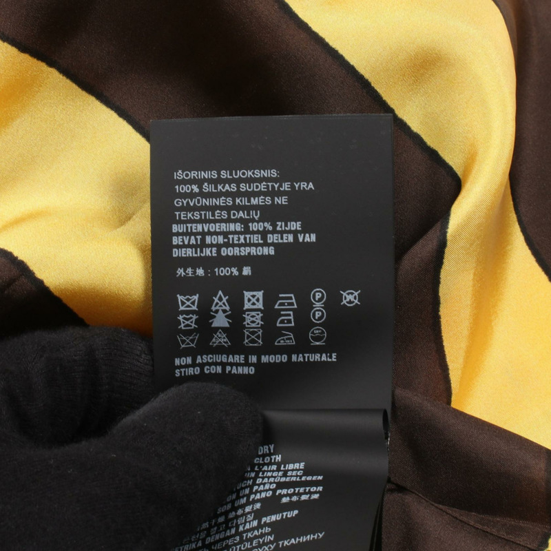 PRADA 短袖 Polo 衫 UCS414 絲綢 黃棕色 XXL 碼 二手 男款-3