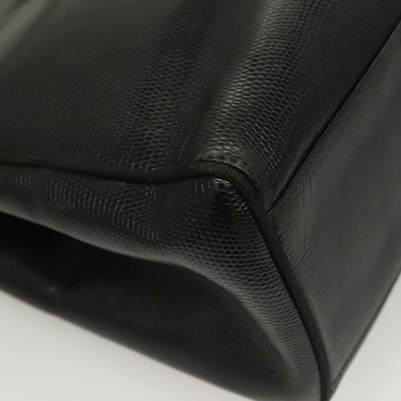 【日本直送】Salvatore Ferragamo 托特包 壓花皮革 黑色 金色 正品 BA4507-15