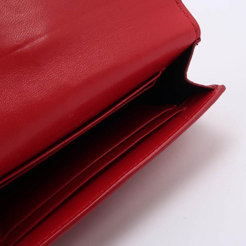 Saint Laurent Cassandre 牛皮 純色 鱷魚 壓花 YSL 標志 卡包 零錢包-5