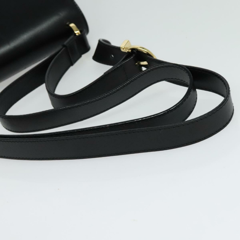 【日本直送】Salvatore Ferragamo Gancini 皮革肩背包 黑色 金色 正品 137001-6