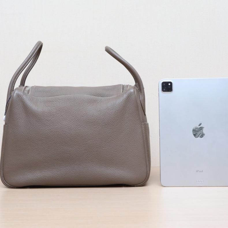 HERMES(愛馬仕) Lindy 34 18大象灰 TC皮 框N 銀扣-2