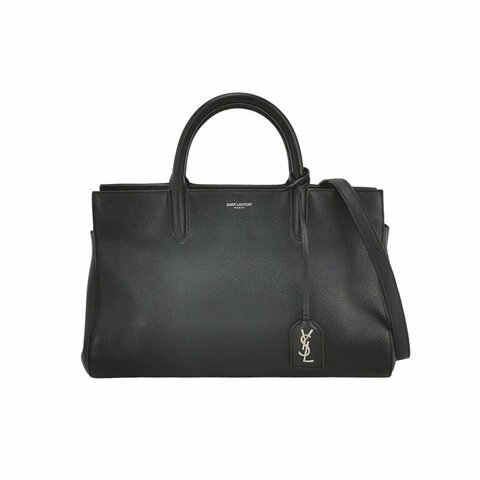 Saint Laurent Cabas 牛皮 純色 字母 Logo 斜背包