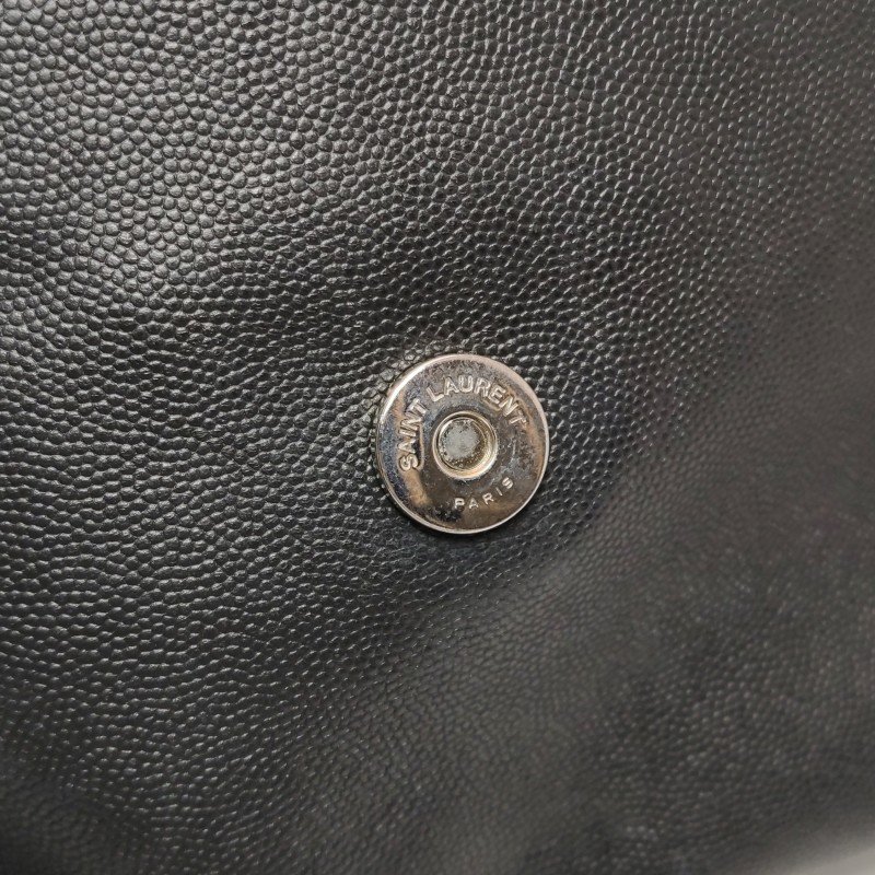 Saint Laurent West Hollywood 中號 牛皮 純色 YSL標誌 單肩包-10