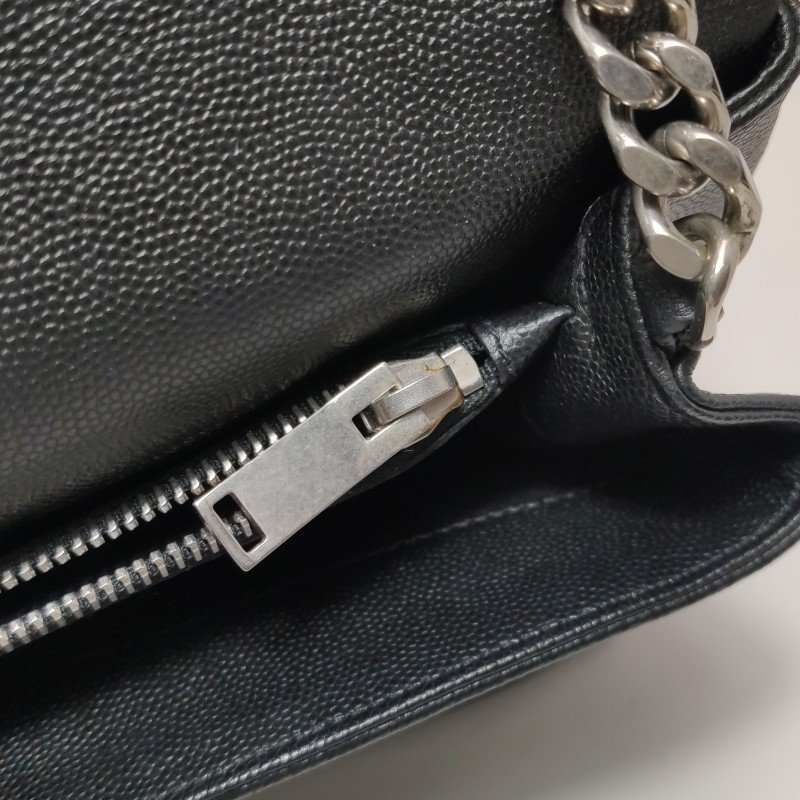 Saint Laurent West Hollywood 中號 牛皮 純色 YSL標誌 單肩包-11