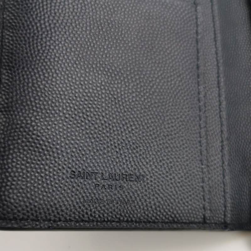 Saint Laurent Paris 牛皮 純色 字母 Logo 錢包-6