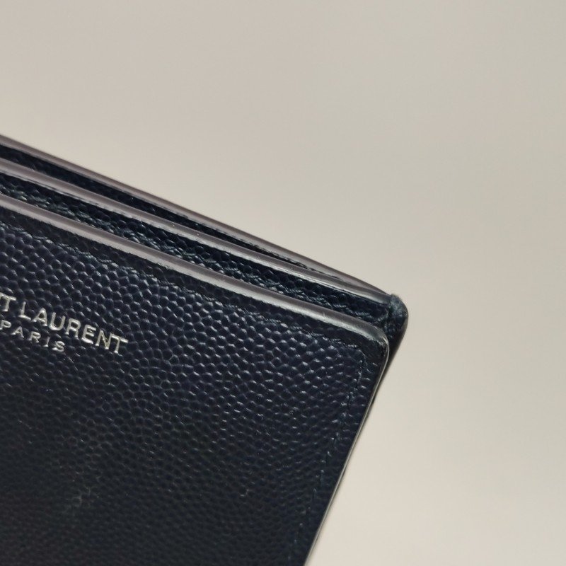 Saint Laurent Paris 牛皮 純色 字母 Logo 錢包-9