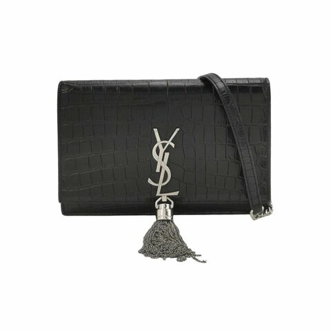 Saint Laurent Kate 凱特包 牛皮 純色 鱷魚 壓紋 YSL標誌 流蘇 斜背包
