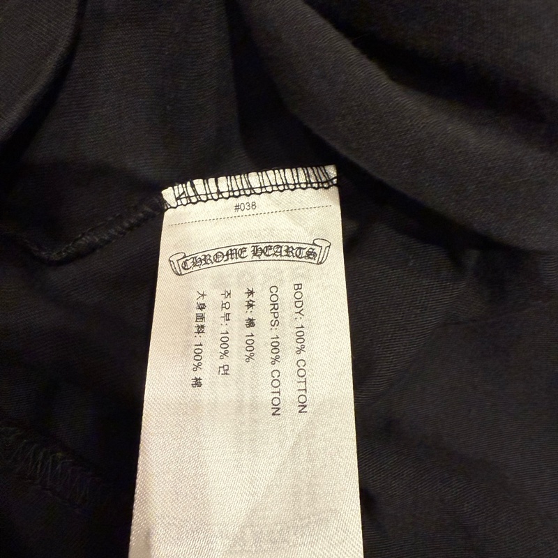 全新chrome hearts 短袖tee 黑色 克羅心-8