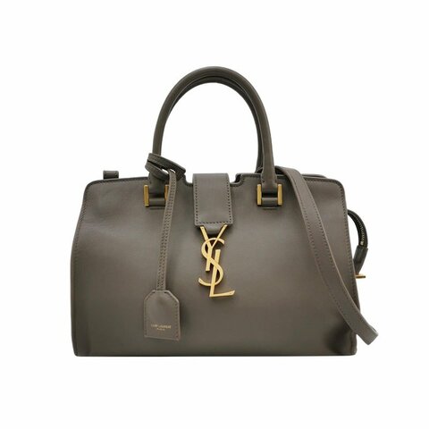 Saint Laurent Cabas YSL 牛皮 純色 YSL 標誌扣 斜背包 單肩包