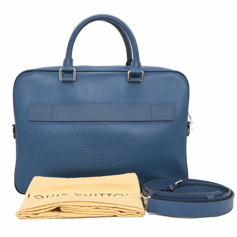 LOUIS VUITTON 路易威登 Porte-Document 手提包，Epi 皮革，藍色，Blue Celeste，M54043