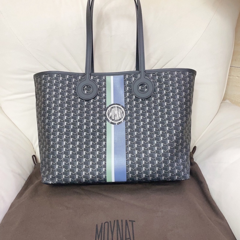 Moynat摩奈 Tote購物袋 黑色 Monogram印花圖案1920 尺寸約35*14*27cm 無子袋-0