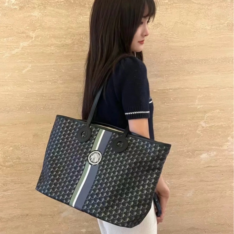 Moynat摩奈 Tote購物袋 黑色 Monogram印花圖案1920 尺寸約35*14*27cm 無子袋-2