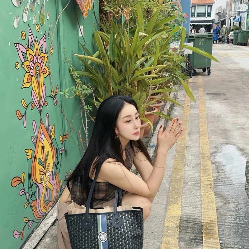 Moynat摩奈 Tote購物袋 黑色 Monogram印花圖案1920 尺寸約35*14*27cm 無子袋-3