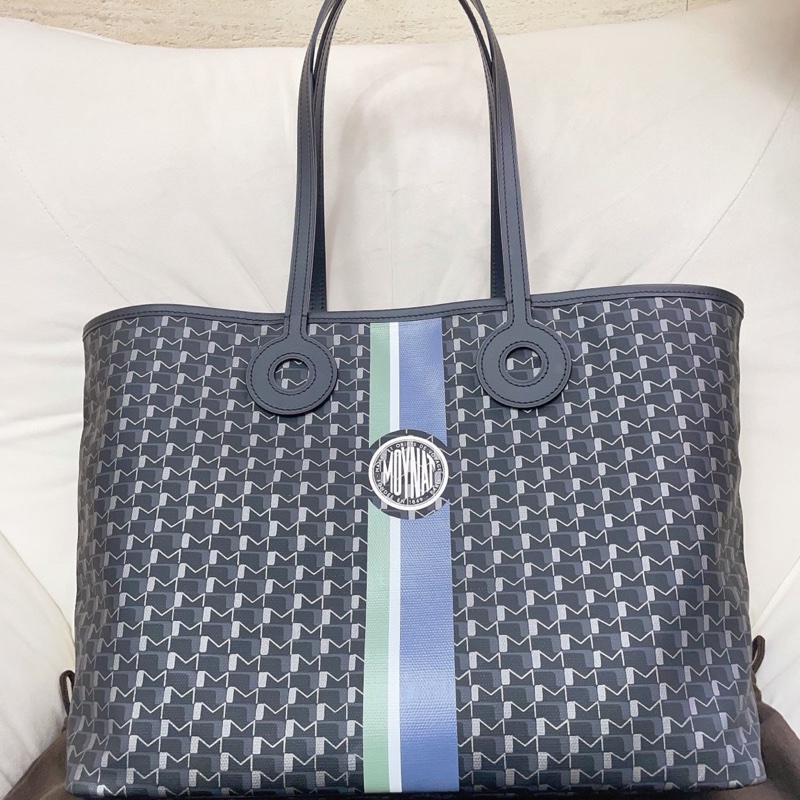 Moynat摩奈 Tote購物袋 黑色 Monogram印花圖案1920 尺寸約35*14*27cm 無子袋-5