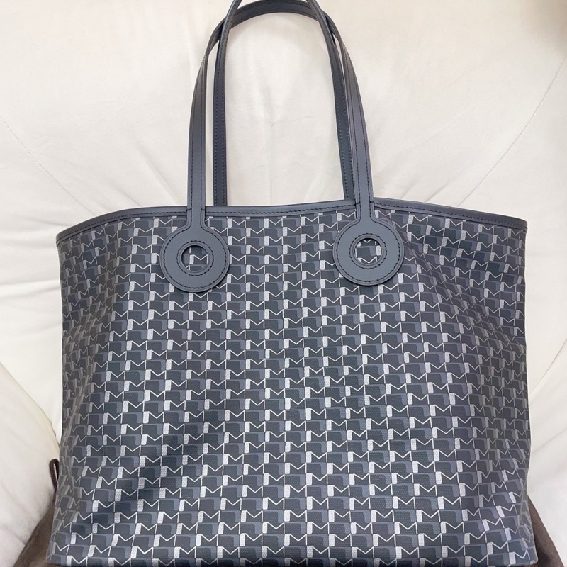 Moynat摩奈 Tote購物袋 黑色 Monogram印花圖案1920 尺寸約35*14*27cm 無子袋-7