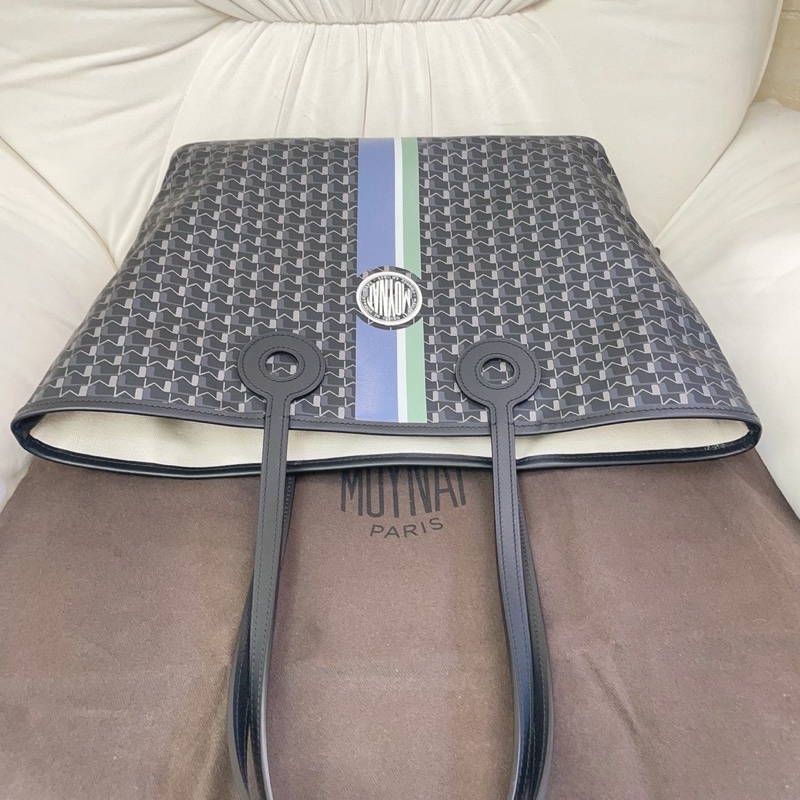 Moynat摩奈 Tote購物袋 黑色 Monogram印花圖案1920 尺寸約35*14*27cm 無子袋-11