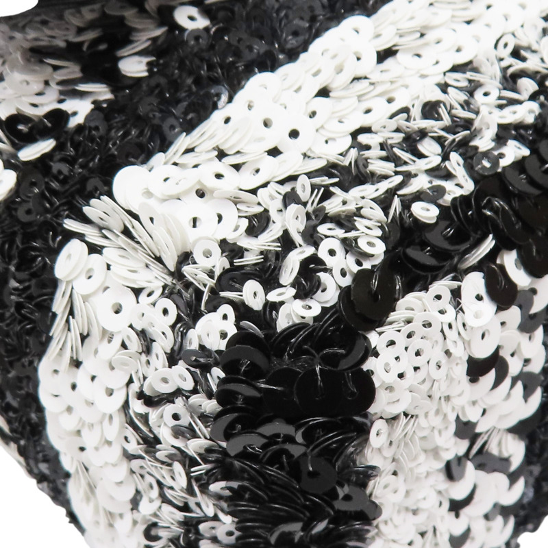 黑白亮片 COCO 25 鍊帶 肩背包 金扣-9