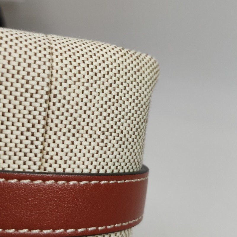 Chloe Woody 小號 牛皮 帆布 字母 Logo標誌 緞帶 手提包-12