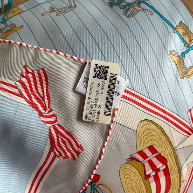全新 特價🍊Hermes 愛馬仕 Silk scarf 70 方巾 絲巾🧣Les Bécanes 絕版復刻-6