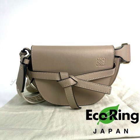 △ Loewe 羅意威 Beige Calfskin Gate Dual Shoulder Bag 淺褐色小牛皮肩背袋 - 257016481