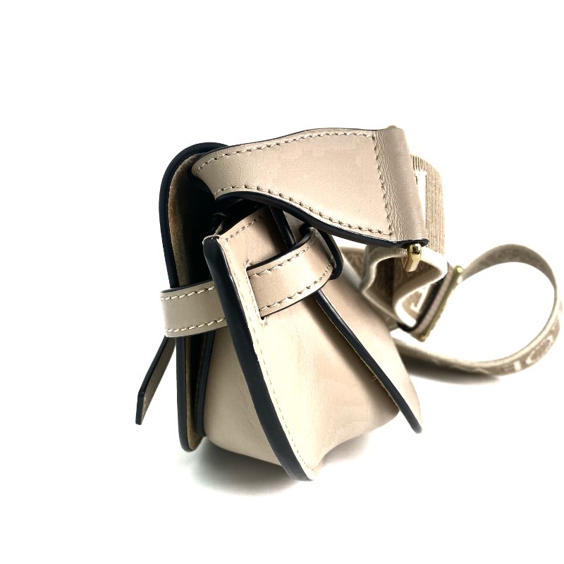 △ Loewe 羅意威 Beige Calfskin Gate Dual Shoulder Bag 淺褐色小牛皮肩背袋 - 257016481-2