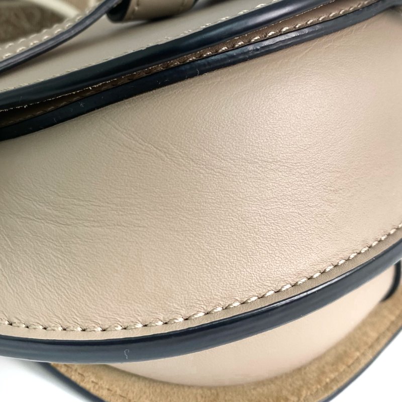 △ Loewe 羅意威 Beige Calfskin Gate Dual Shoulder Bag 淺褐色小牛皮肩背袋 - 257016481-6