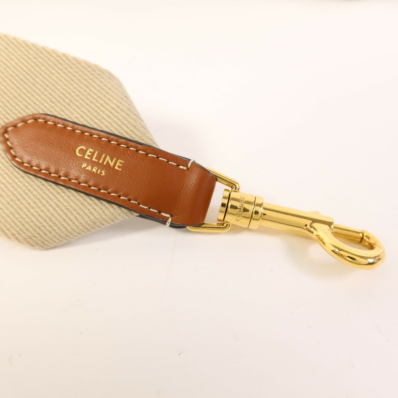 CELINE 帆布Strap金扣掛飾-7