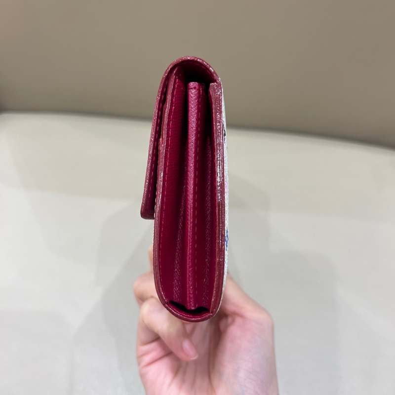 🍁LV白三彩長夾 19*2*10 村上隆限定款 卡位多容量大 diy鏈條秒變斜挎包-2