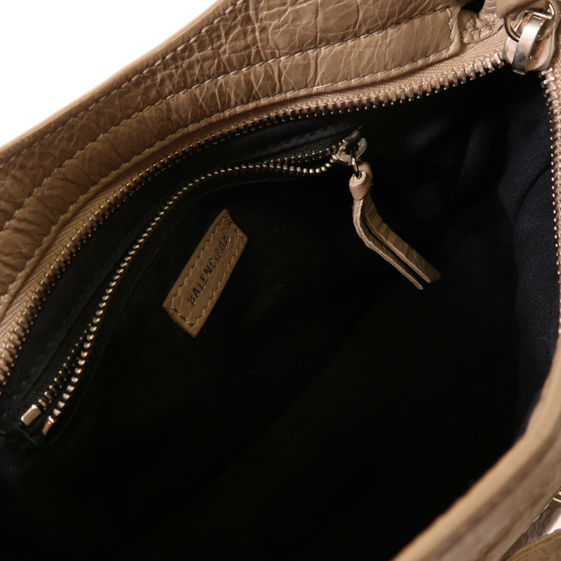 BALENCIAGA 牛皮皮革Mini City銀扣手挽肩背兩用袋-4