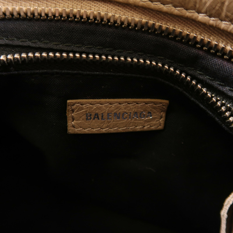 BALENCIAGA 牛皮皮革Mini City銀扣手挽肩背兩用袋-5
