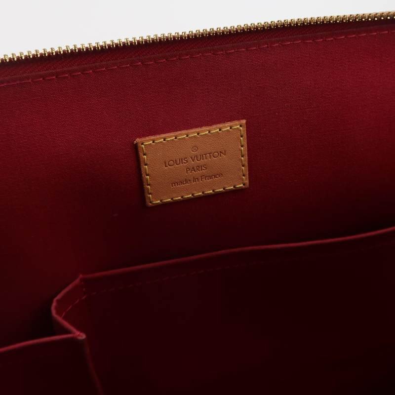 Louis Vuitton (LV) Alma 大號 漆皮 純色 老花 壓花 貝殼包 手提包-7