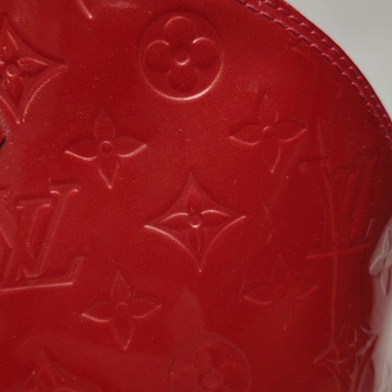 Louis Vuitton (LV) Alma 大號 漆皮 純色 老花 壓花 貝殼包 手提包-17