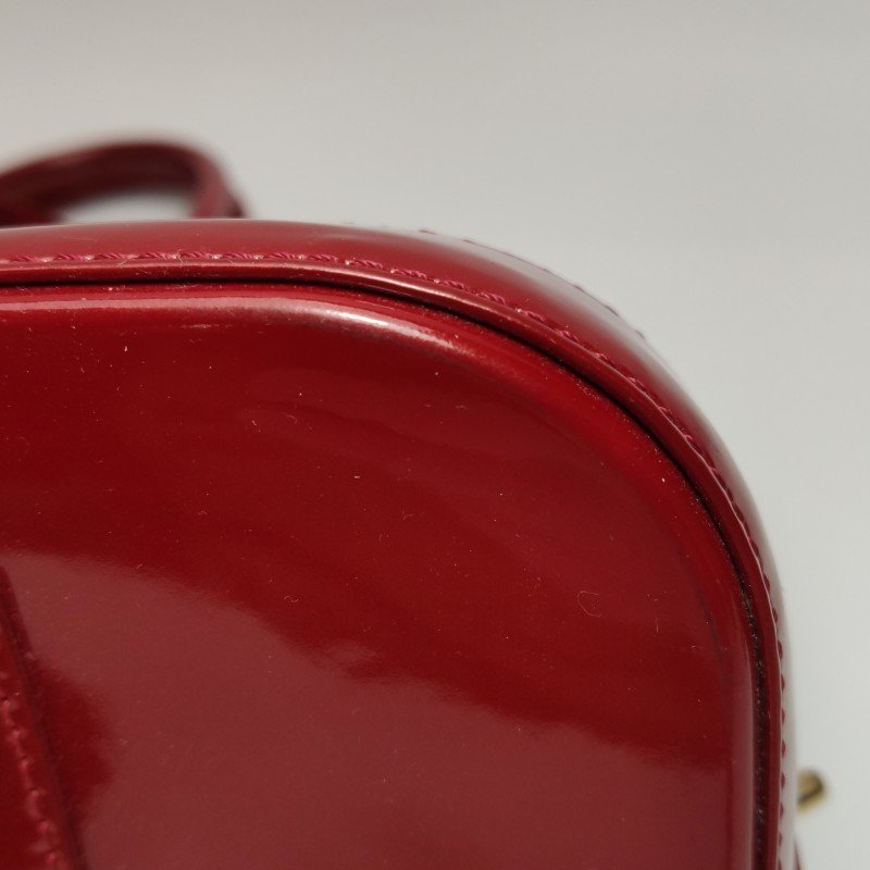 Louis Vuitton (LV) Alma 大號 漆皮 純色 老花 壓花 貝殼包 手提包-22