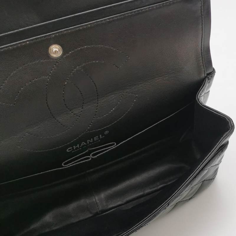 Chanel 2.55 Flag Bag 季節限定款 大號 漆皮 純色 菱格 絎縫 長方形 旋扣 單肩包-6