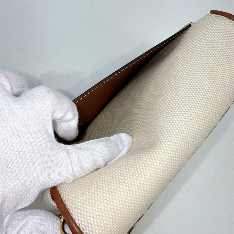 莉亞精品♡ Burberry 帆布翻蓋斜背包 二手美包-14