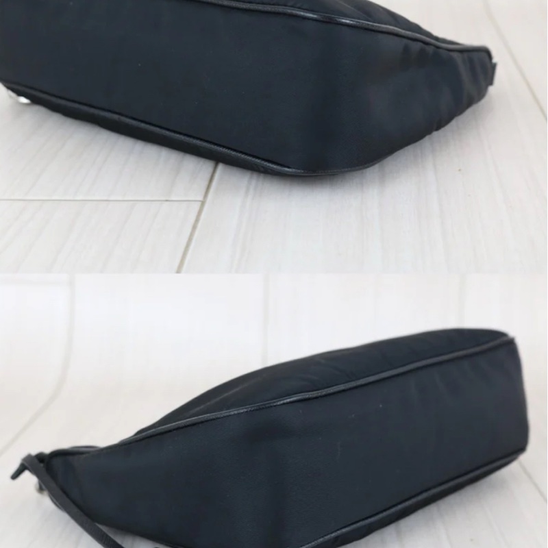 「JL精品代購」Prada降落傘黑銀2005hobo迷你2way腋下斜挎包-4