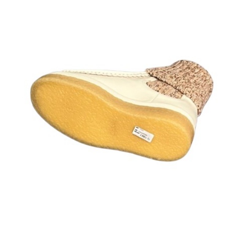 Chloé 奶白色羊毛針織皮革靴 38碼 秋冬季女鞋-3