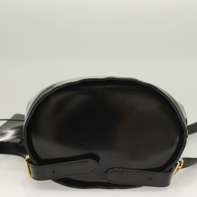 【日本直送】Salvatore Ferragamo Gancini 琺瑯黑金雙肩包 Auth 125955-4