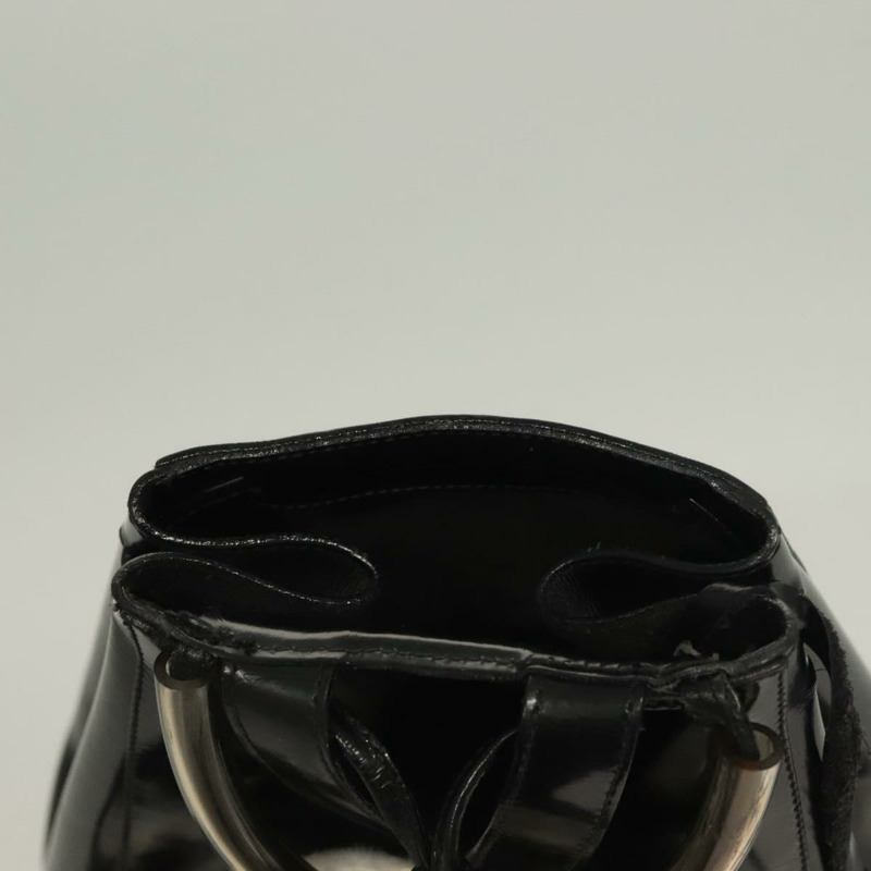 【日本直送】Salvatore Ferragamo Gancini 琺瑯黑金雙肩包 Auth 125955-5