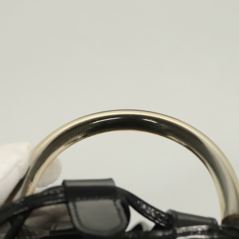 【日本直送】Salvatore Ferragamo Gancini 琺瑯黑金雙肩包 Auth 125955-13