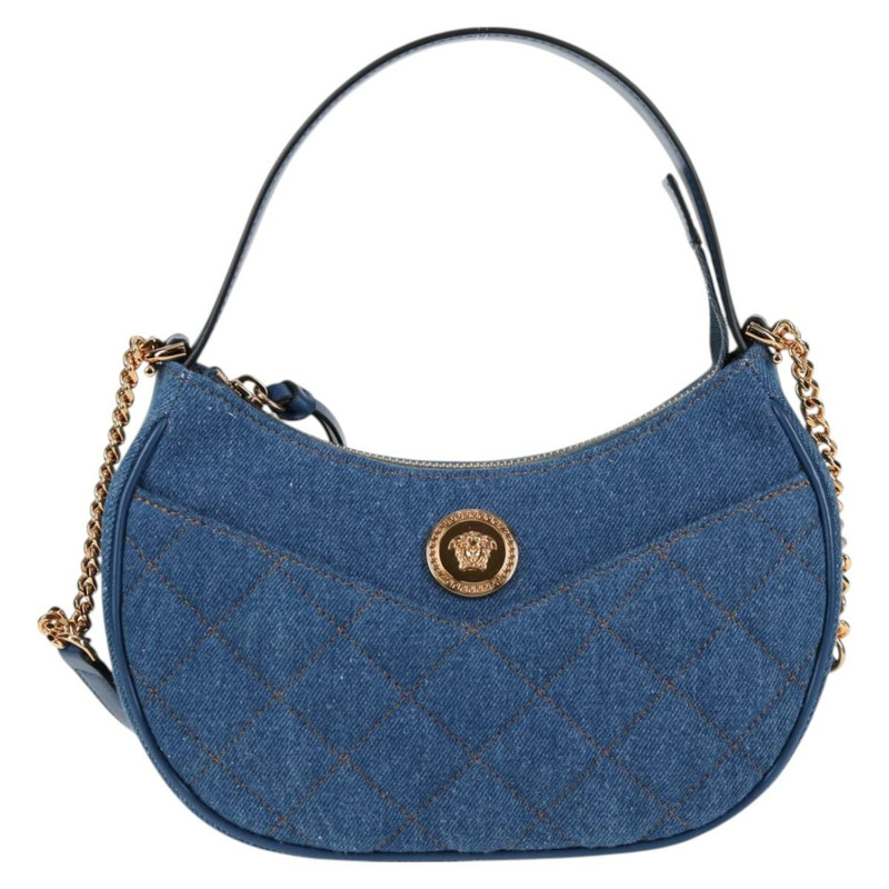 【日本直送】VERSACE 手提包 牛仔布 2 款 藍金色 正品 118658AM-12