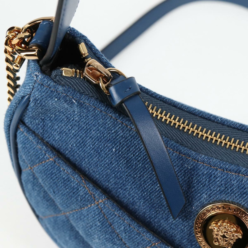 【日本直送】VERSACE 手提包 牛仔布 2 款 藍金色 正品 118658AM-18