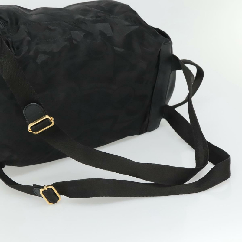【日本直送】Salvatore Ferragamo 雙肩包 尼龍 黑色 金色 正品 126564-8