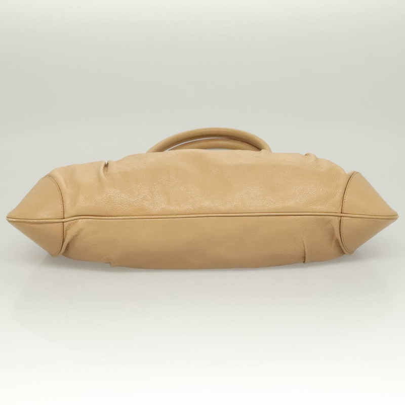 【日本直送】Salvatore Ferragamo Gancini 手提包 皮革 米色 銀色 正品 126621-4