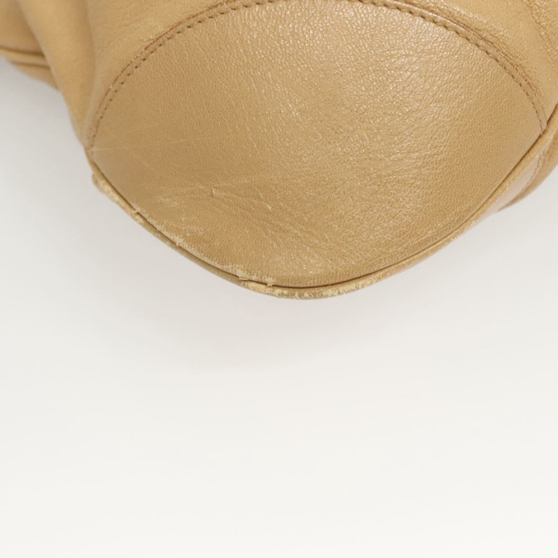 【日本直送】Salvatore Ferragamo Gancini 手提包 皮革 米色 銀色 正品 126621-8