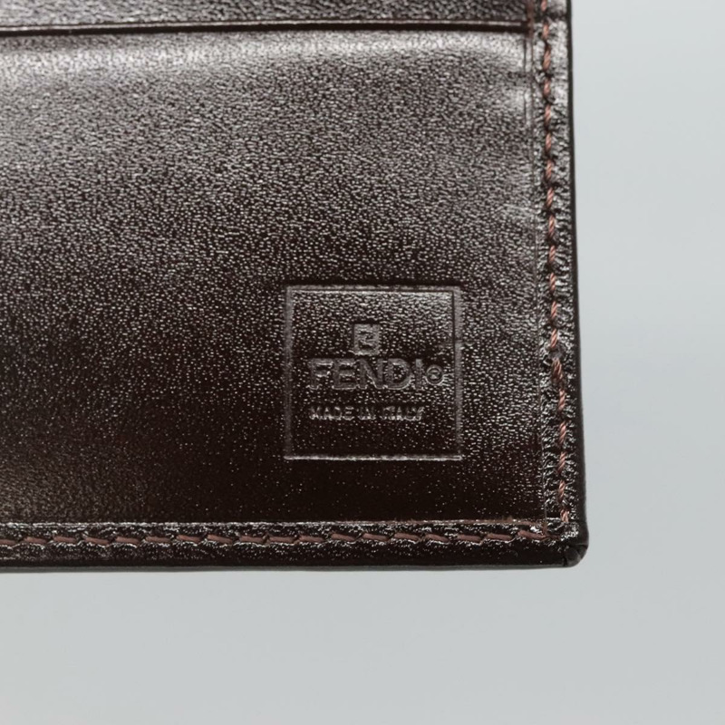 【日本直送】FENDI Zucca帆布雙折皮夾 黑色 棕色 正品 125018-16