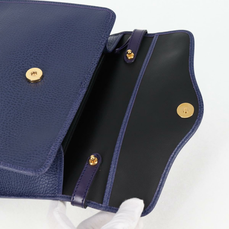 【日本直送】Christian Dior 手提包 皮革 兩用 紫色金色 正品 126994V-9