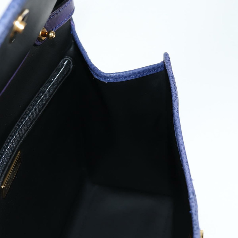 【日本直送】Christian Dior 手提包 皮革 兩用 紫色金色 正品 126994V-20