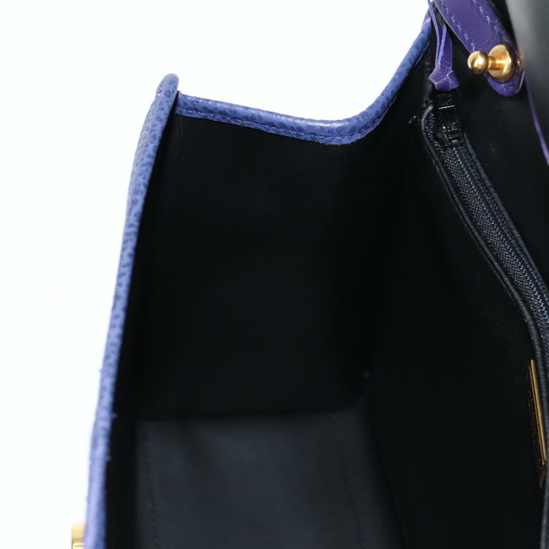 【日本直送】Christian Dior 手提包 皮革 兩用 紫色金色 正品 126994V-21