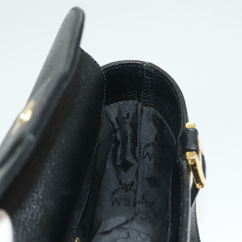 【日本直送】MCM 鉚釘手提包 皮革 黑金色 正品 126781-17